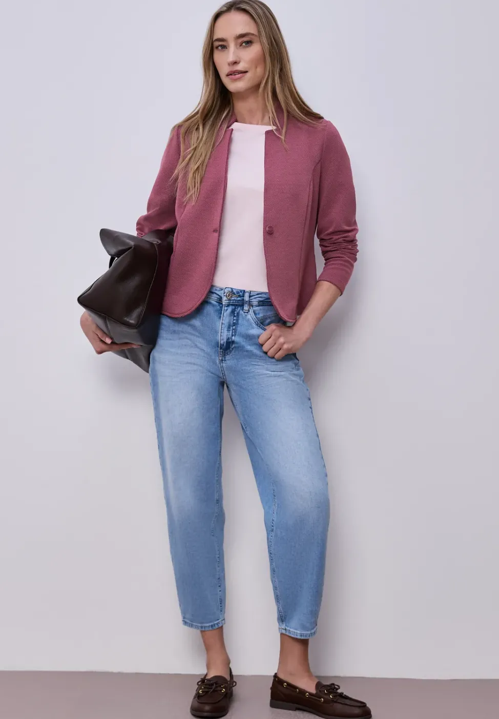 Blazer aus Jersey mit Struktur