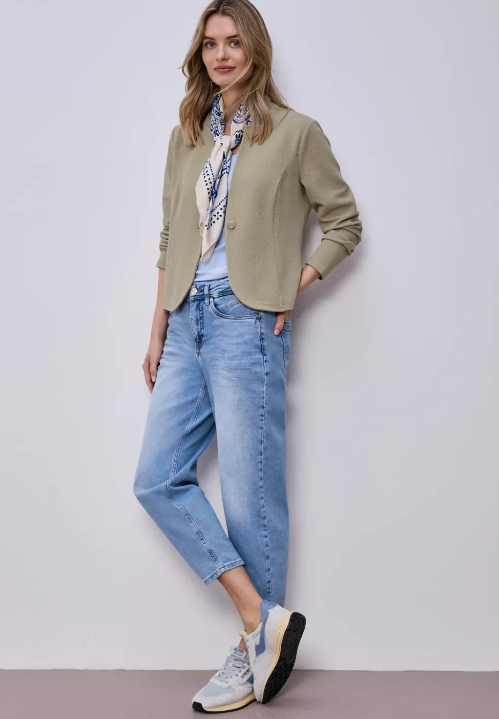 Blazer aus Jersey mit Struktur
