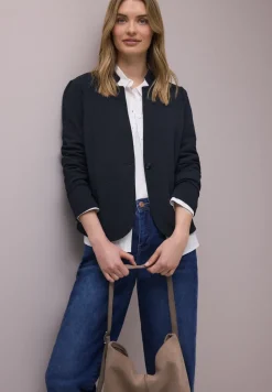 Blazer aus Jersey mit Struktur