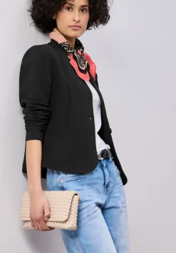 Blazer aus Jersey mit Struktur