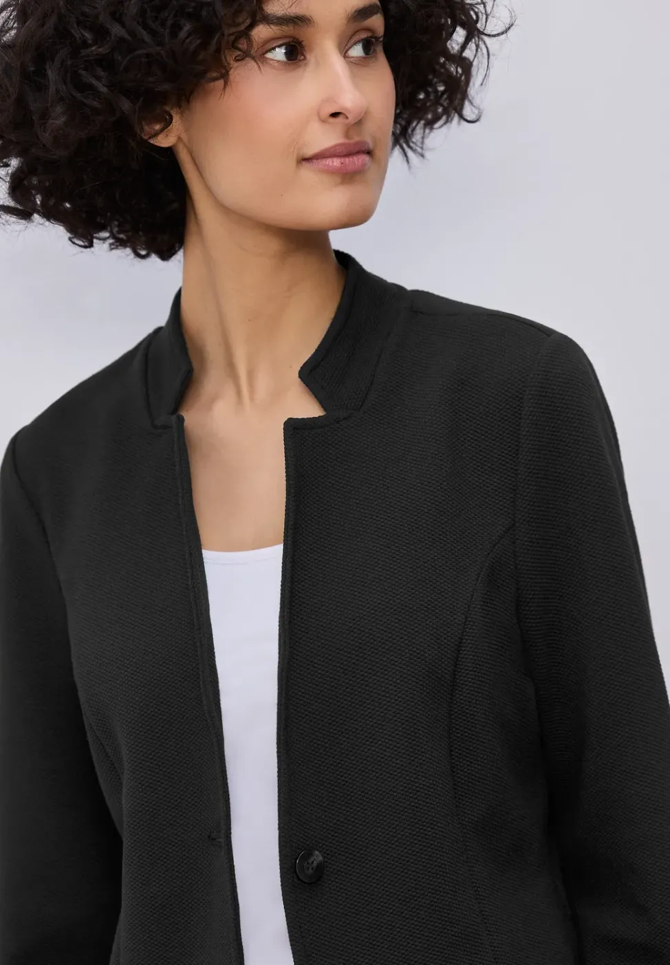 Blazer aus Jersey mit Struktur