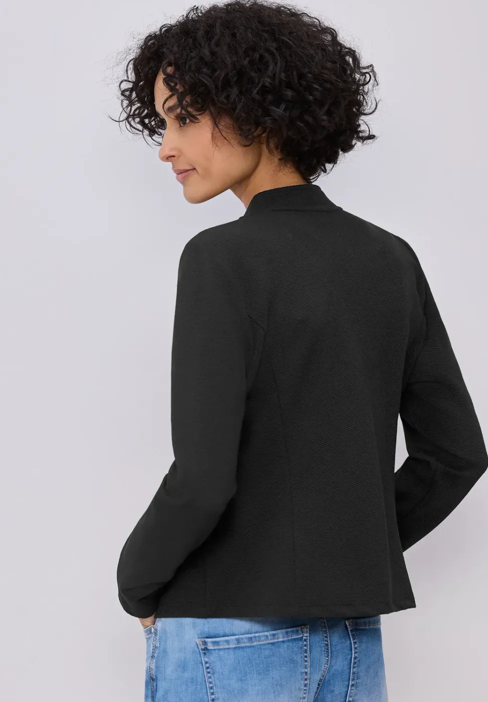 Blazer aus Jersey mit Struktur