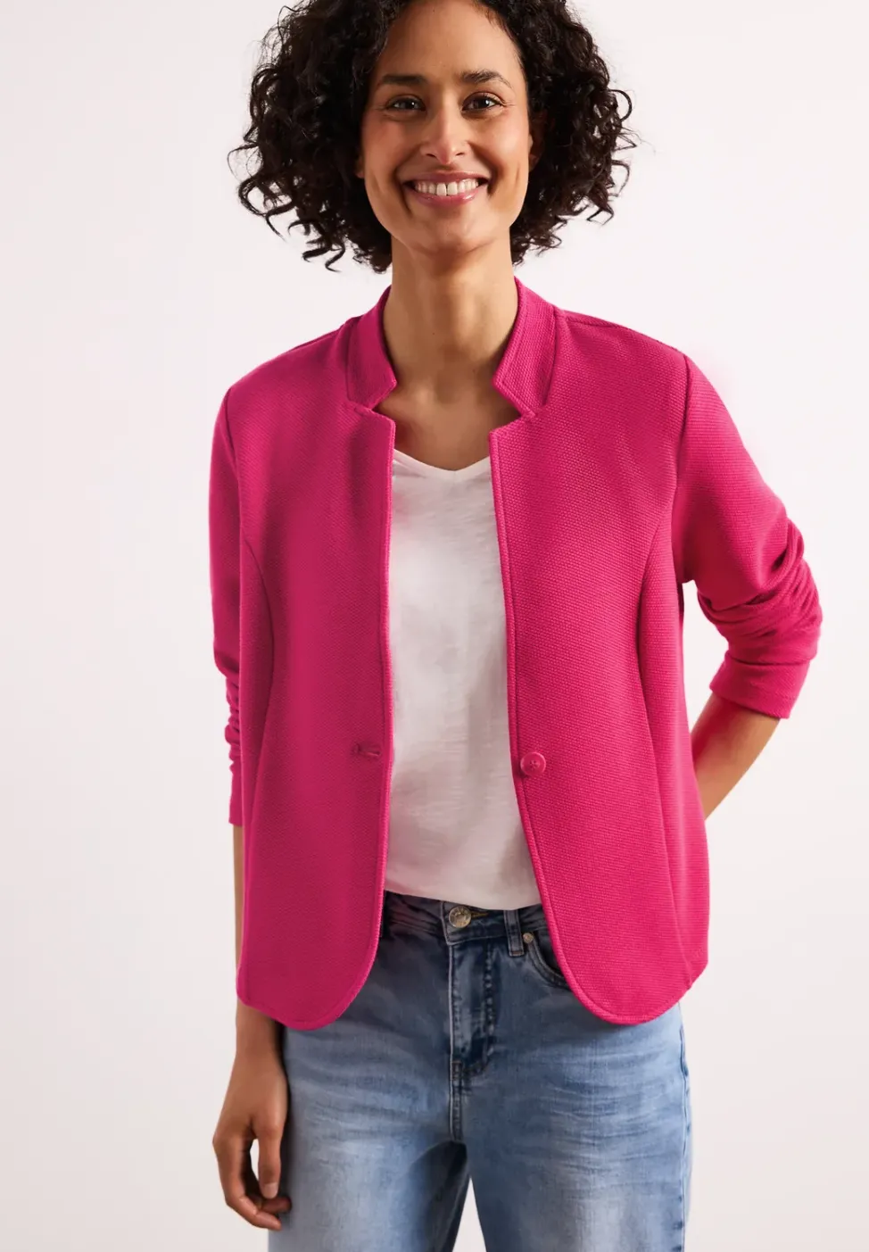 Blazer aus Jersey mit Struktur