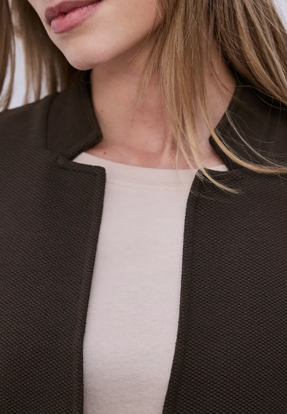 Blazer aus Jersey mit Struktur