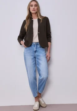 Blazer aus Jersey mit Struktur