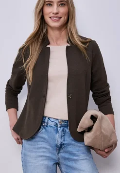 Blazer aus Jersey mit Struktur