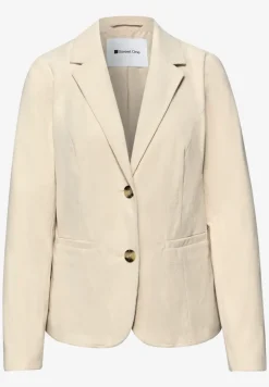 Blazer im langen Schnitt mit Struktur