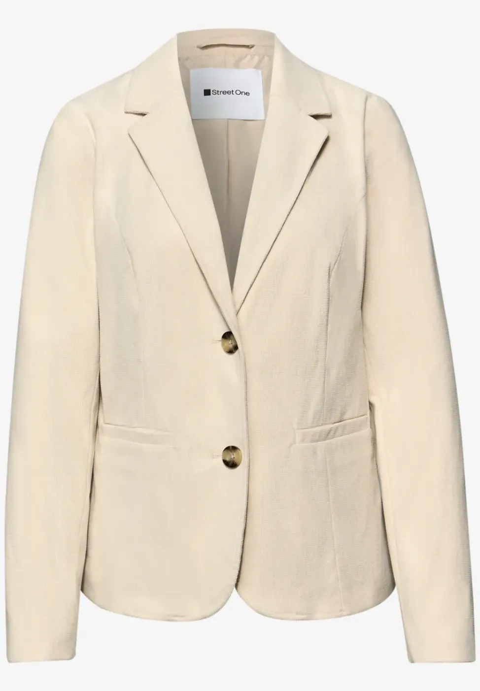Blazer im langen Schnitt mit Struktur
