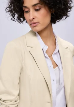 Blazer im langen Schnitt mit Struktur