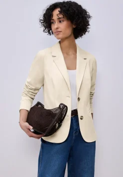 Blazer im langen Schnitt mit Struktur