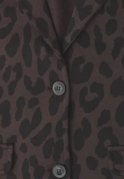 Blazer mit Reverskragen und Leo-Muster