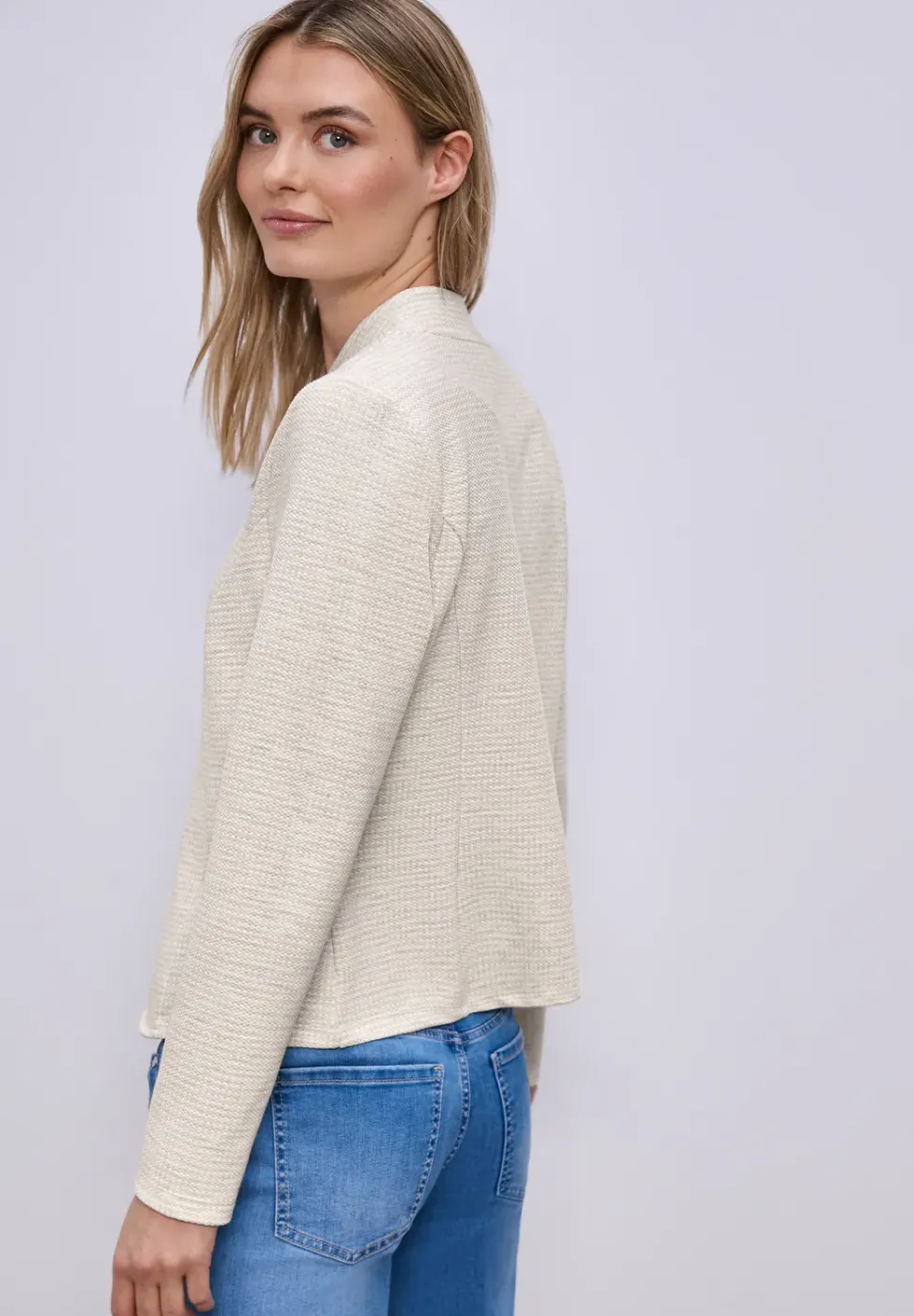 Blazer mit Struktur aus Jersey
