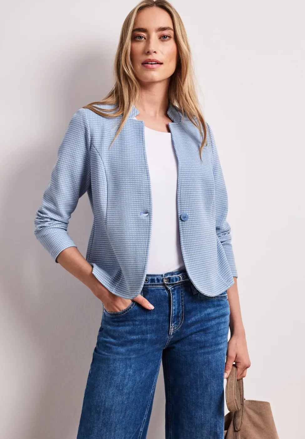 Blazer mit Struktur aus Jersey