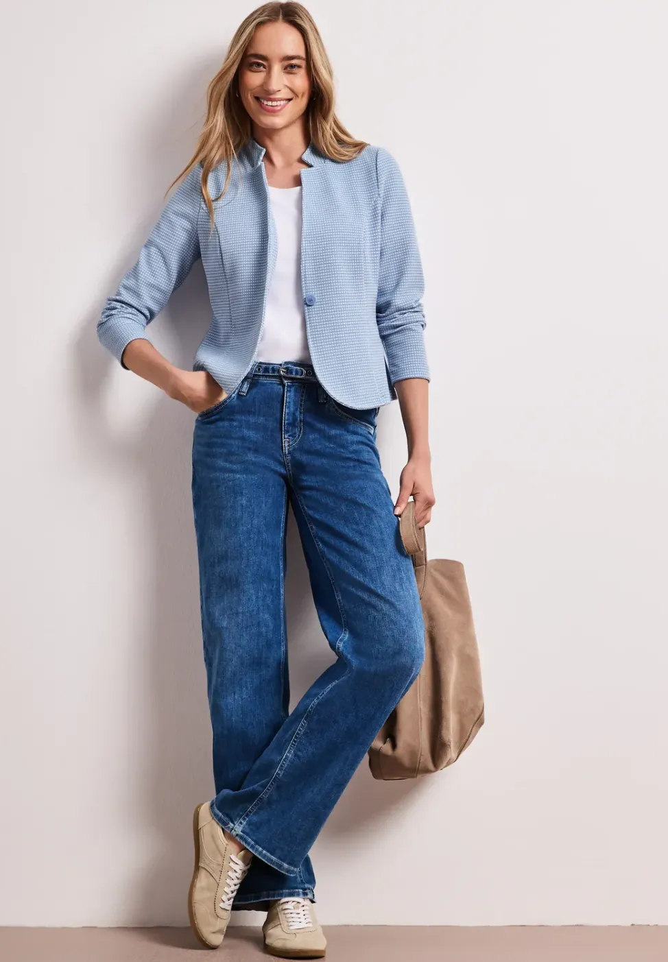 Blazer mit Struktur aus Jersey