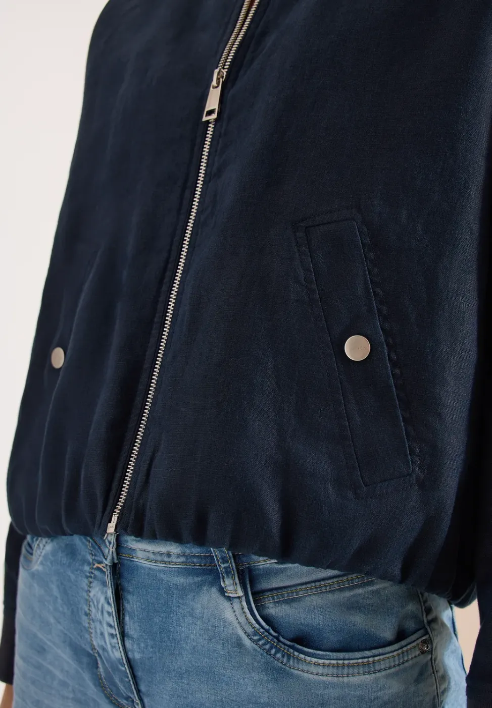 Blouson aus Leinen mit Zipper