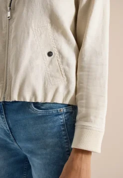 Blouson aus Leinen mit Zipper