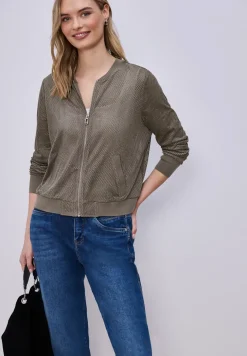 Blouson aus Velours Mesh mit Zipper