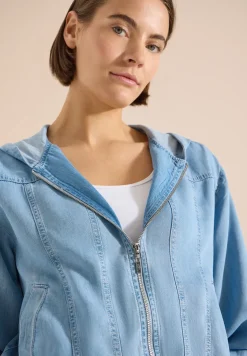 Blouson im Denim-Look mit Zipper