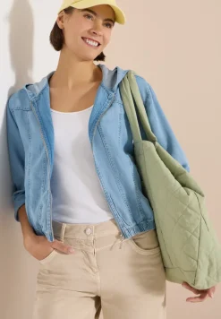 Blouson im Denim-Look mit Zipper