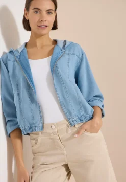 Blouson im Denim-Look mit Zipper