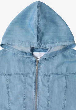 Blouson im Denim-Look mit Zipper