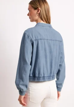 Blouson im Denim-Look mit Taschen