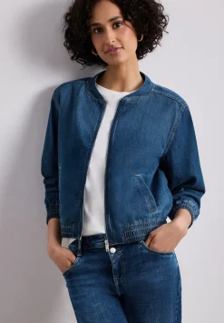 Blouson im Denim-Look mit Zipper