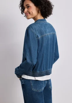 Blouson im Denim-Look mit Zipper