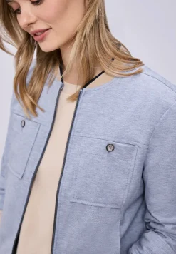 Blouson im Melange-Look mit Zipper