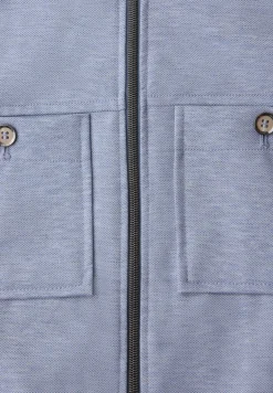Blouson im Melange-Look mit Zipper