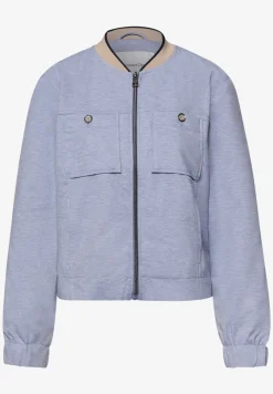 Blouson im Melange-Look mit Zipper