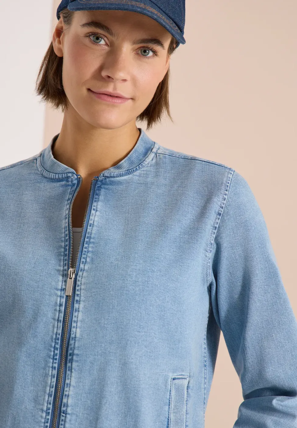 Blouson in Jeansqualität mit Zipper