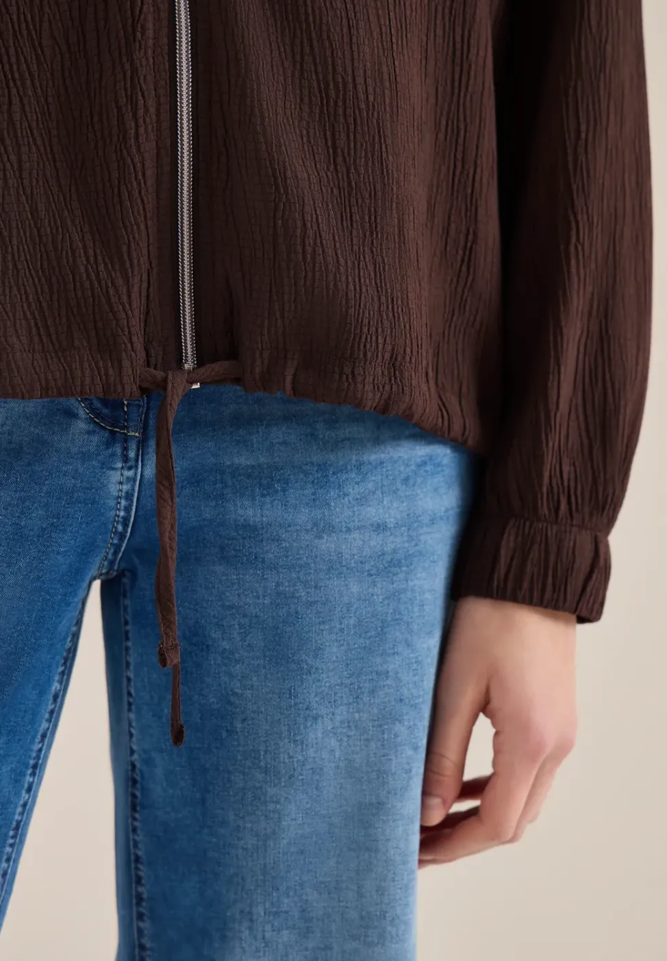 Blouson in Seersucker Qualität