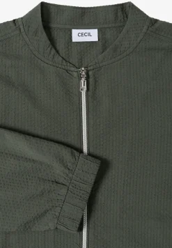 Blouson in Seersuckerqualität mit Zipper