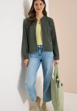 Blouson in Seersuckerqualität mit Zipper