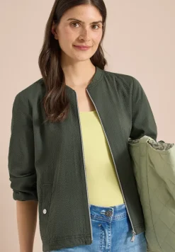 Blouson in Seersuckerqualität mit Zipper