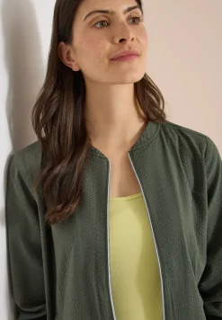 Blouson in Seersuckerqualität mit Zipper