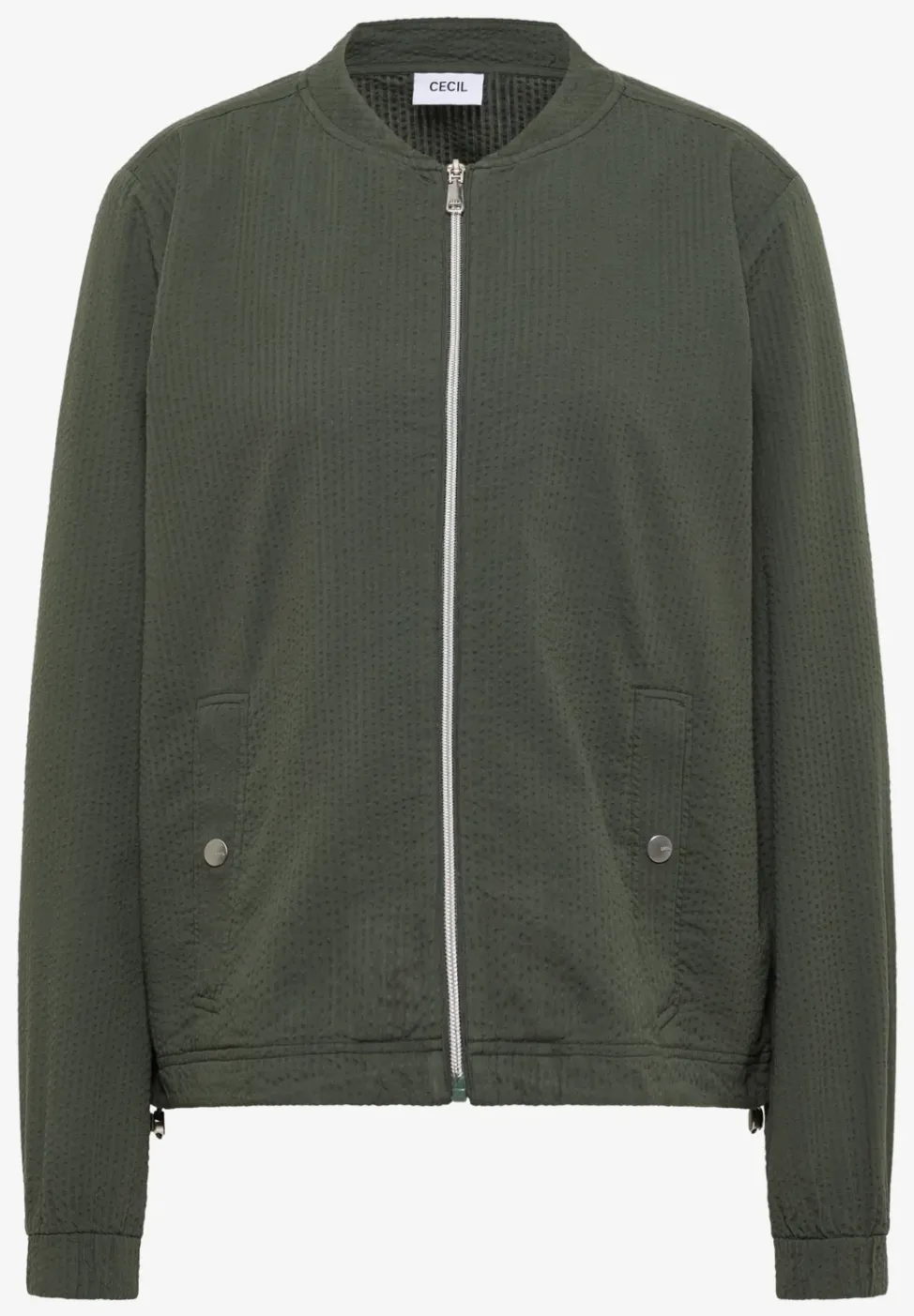 Blouson in Seersuckerqualität mit Zipper