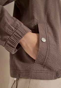Blouson in Seersuckerqualität mit Zipper