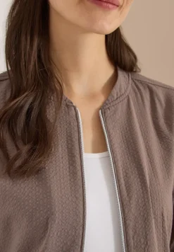 Blouson in Seersuckerqualität mit Zipper