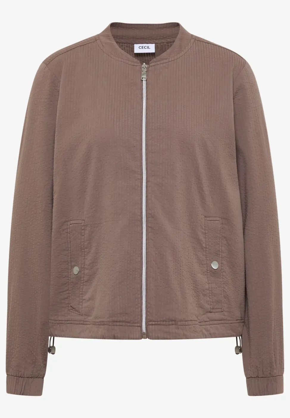 Blouson in Seersuckerqualität mit Zipper