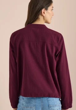 Blouson in Seersuckerqualität mit Zipper