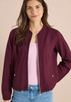 Blouson in Seersuckerqualität mit Zipper