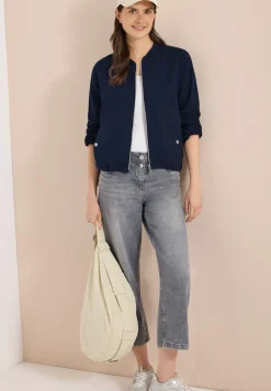 Blouson in Seersuckerqualität mit Zipper