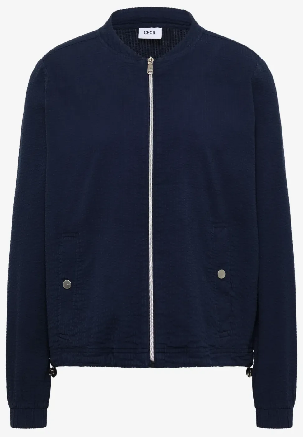 Blouson in Seersuckerqualität mit Zipper