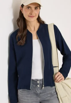 Blouson in Seersuckerqualität mit Zipper