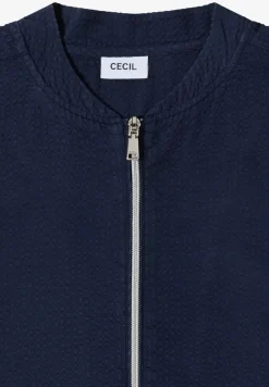Blouson in Seersuckerqualität mit Zipper