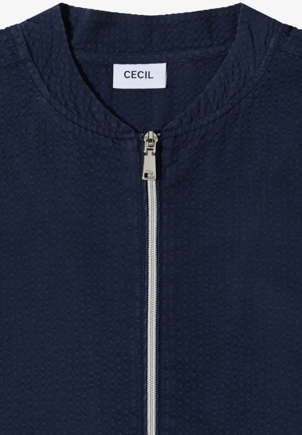 Blouson in Seersuckerqualität mit Zipper