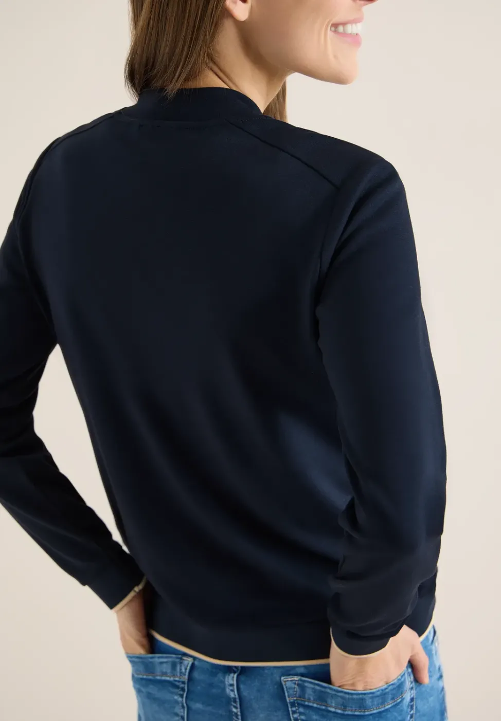Blouson in Unifarbe