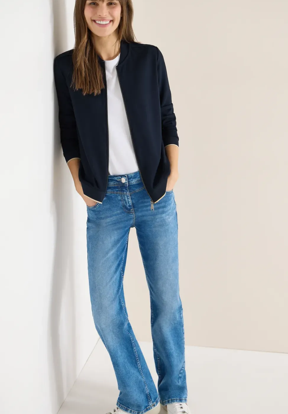 Blouson in Unifarbe
